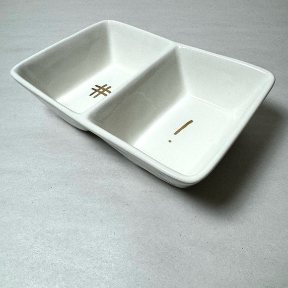 NWOB Rae Dunn Two Compartment #/! Trinket Tray - Picture 2 of 7